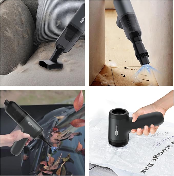 Car Vacuum,2 Suction Modes,Portable Mini Cordless Cleaner with 20000pa Suction Power,Type-C Charge,with Handheld Vacuum for Home,Car, Office Desk, Keyboards