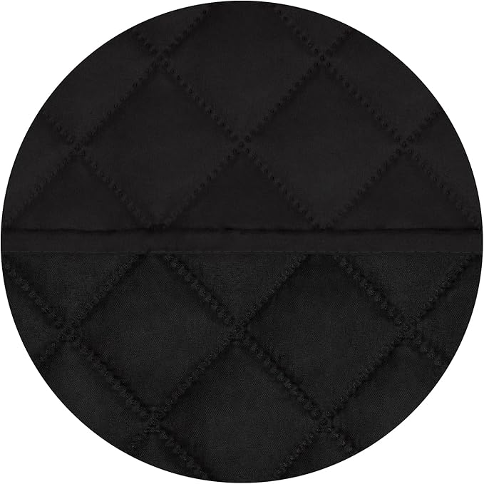 PureFit Reversible Quilted Sofa Cover, Water Resistant Slipcover Furniture Protector, Washable Couch Cover with Non Slip and Elastic Straps for Kids, Pets (Sofa, Black/Black)