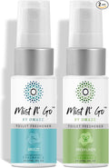 Mist N’ Go by Omaze Travel Bathroom Spray for Toilet Spray Odor Eliminator - Travel Toilet Spray for Bathroom Air Freshener Spray for Bathroom Deodorizer - Clean Mix, Travel Size (1oz x2)