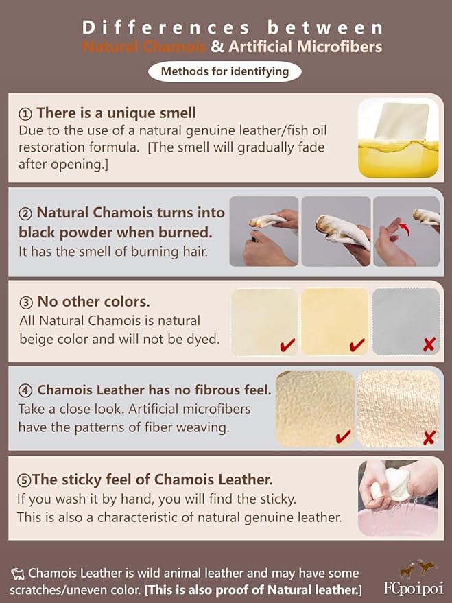 Glasses Cleaning Cloth Chamois Leather Natural Premium Cloth,Eye Glass Clean Cloths Safe and Effective Cleans Jewelry,Lens,Eyeglass,Sunglass,Car,Screen,Camera...Scratch-Free, Reusable (Small-6”x6”)