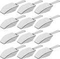 Clear Plastic Acrylic Scoops 12 Pcs | 6.5” Medium Kitchen Scoop | Wedding Desserts | Candy Buffet, Ice Cream, Protein Powders, Coffee, Tea, Flour (12 Pack, 6.5")