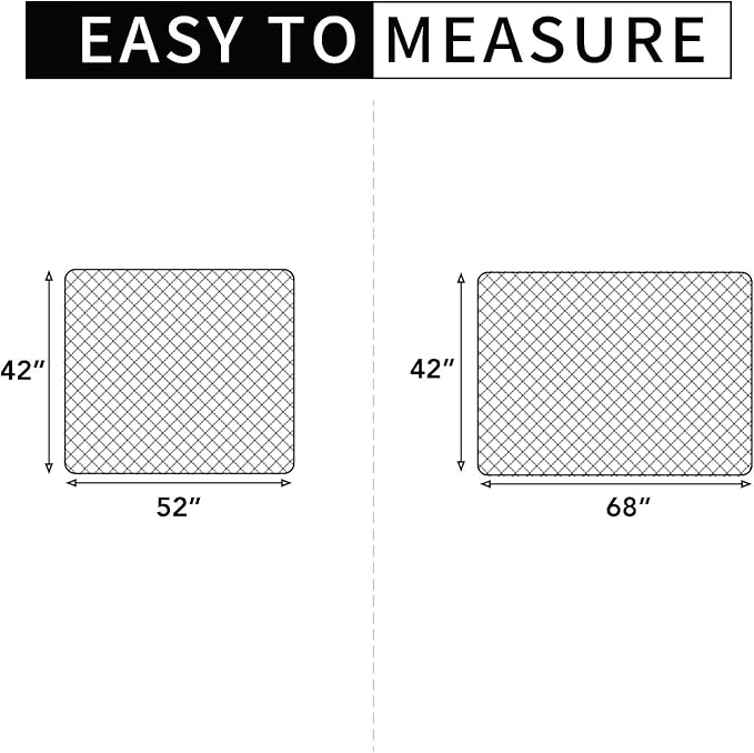 Easy-Going Sectional Couch Covers for Dogs L Shape Sofa Cover Reversible Sofa Slipcover Chaise Lounge Cover Furniture Protector Cover for Pets Dog Cat (42 x 68 inches, Gray/Gray)