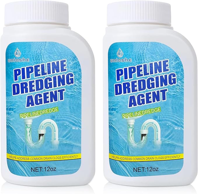 Pipeline Dredging Agent, Drain Clog Remover, Powerful Unclog Sink Drain Cleaner, for Kitchen Bathroom Sinks, Tubs Pipe Cleaning Tool (2PCS)
