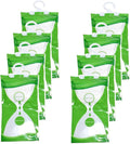 AOPANDA Moisture Absorbers Packets, 8 Pack - Eliminates Musty Odors for Fresher, Cleaner Air, Humidity Packs, Dessicant Packets, Hanging Closet Dehumidifier Bags（green）