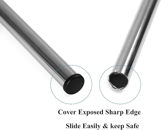 Furnigear Plastic Plugs Tubing End Caps Chair End Caps 7/8" Outside Bottom Round Tubing Caps Round Furniture Sliders Glides Black (Fit 0.78-0.82" Tube Inner Diameter, 40pack)