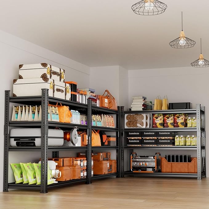 Storage Shelves Heavy Duty, 36"L x 16"W x 60"H Garage Wire Shelving Unit Loads 1920LBS, 4-tier Adjustable Metal Industrial Utility Shelf Rack for Kitchen, Laundry Room, Pantry, Warehouse, Basement