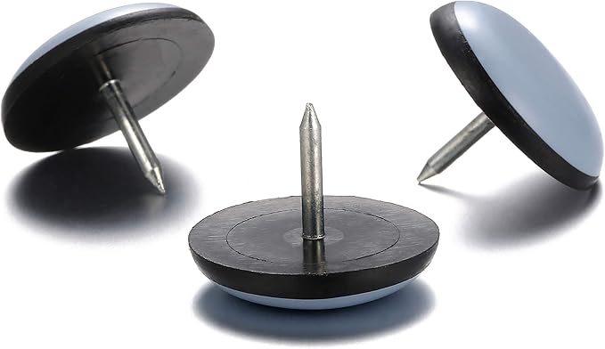 Furniture Glides Sliders-Furnigear PTFE (Teflon) Chair Leg Movers Sliders for Carpet and Hardwood Surface - Move Your Furniture Easily & Safely - Best Floor Protector (1-1/4", 24pack)