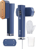 Steamer for Clothes, Sundu Portable 2-in-1 Steamer & Iron, 15s Heat-up, 100ml Tank, Ironing Gloves, 20 Min Steam, Wrinkle Remover, Garment Steamer for Travel & Home(Blue)