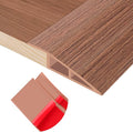 Floor Transition Strip Self Adhesive Vinyl Door Threshold for Doorways Carpet Edging Trim Overlap Edge Reducer for Laminate Floor, Carpet, Tile (Light Brown Wood Grain, 1/5" to 2/5", 6.6Ft)