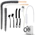 Washing Machine Cleaning Brush,Dryer Cleaning Brush,Crevice Brush for Bathroom, Shower & Kitchen - Scrub Brushes with Long Handle,Household Cleaning Tools Tile, Bathtub, Sink, Grout Cleaning Brushes