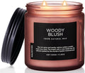 M&SENSE Rose Oudwood Scented Candle, 11.6oz 70 Hours Natural Soy Wax Long Lasting Slow Burning Candles, 2 Wick Relaxing Aromatherapy Gifts for Home Decor