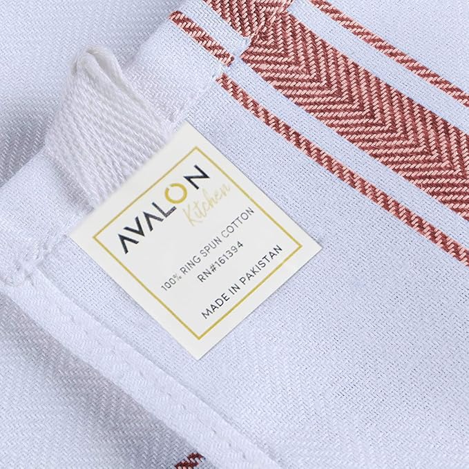Dish Towels Set (Value Pack of 45) Size 15x25 Inch, 100% Cotton Soft & Absorbent Linen Kitchen Towels, Tea Towels, Reusable Cleaning Cloths for Household Cleaning (Red)