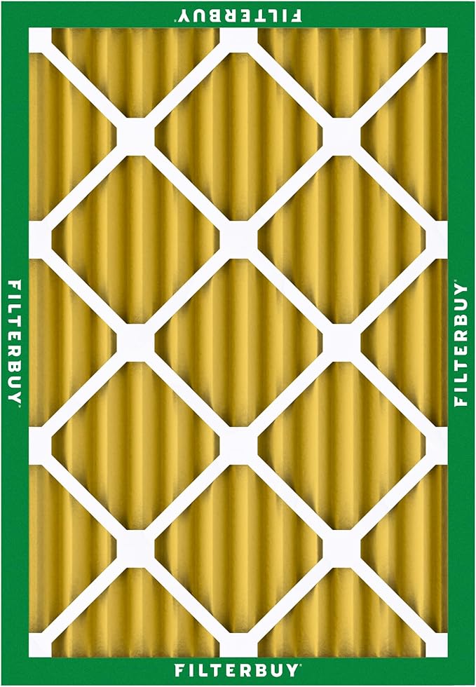 Filterbuy 14x20x2 Air Filter MERV 11 (MPR 1200) Allergen Defense Replacement (4-Pack), Electrostatic Pleated HVAC AC Furnace Filters, Made in USA (Actual Size: 13.50 x 19.50 x 1.75)