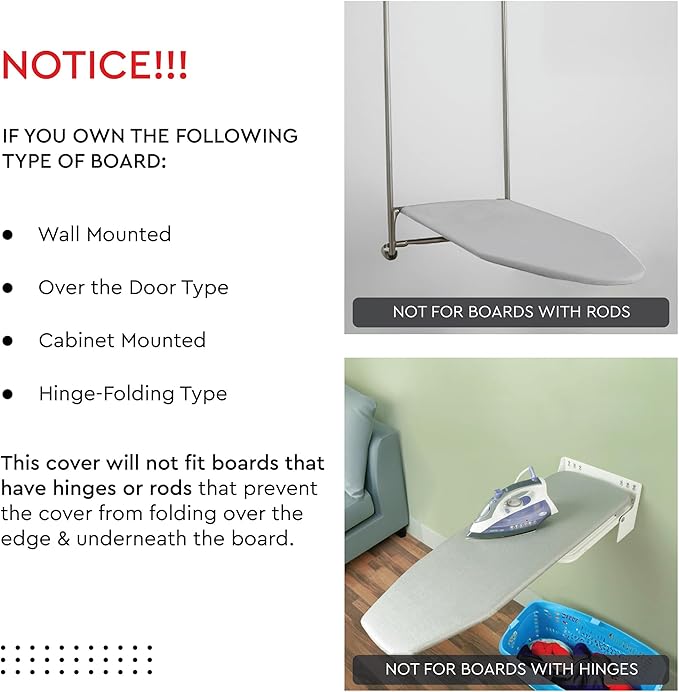 Encasa XO Ironing Board Cover and Pad 49"x18" - Metallised 'Silver Super Luxury' with Foam & Felt Pad, Fits Wide Iron Boards - Heat Reflective, Scorch Resistant, Bungee Elasticated, 3 Fasteners