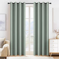 PONY DANCE Sage Green Blackout Curtains for Bedroom 84 Inch Length 2 Panels Set, Privacy Thermal Insulated Room Darkening Grommet Drapes for Living Room Window, W34 x L84 Inch