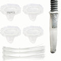 150 Pack Lint Traps for Washing Machine Hose - Washer Hose Lint Catcher Laundry Hair Catcher Includes 150 Nylon Mesh Lint Traps and 150 Cable Ties Fits Most Washing Machine (Disposable)