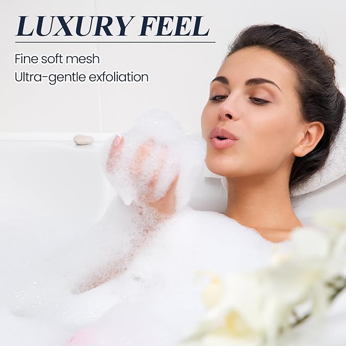 Hushee Soap Bag Bubble Mesh Bags Exfoliating Soap Pouch with Drawstring for Foaming Drying Easy Bubble Store