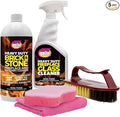 Quick N Brite Fireplace Cleaning Kit – Includes 24 oz Fireplace Glass Cleaner, 32 oz Gel Fireplace Cleaner, Scrub Brush, Sponge and Microfiber Towel