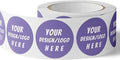 150 Custom Circle/Square BOPP Roll Labels- Personalized Stickers for Business Logo, Party, Wedding Favor, Baby Shower-Any Design Text + Image, Matte/Gloss Finish (3 Inch Square)