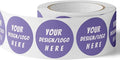 150 Custom Circle/Square BOPP Roll Labels- Personalized Stickers for Business Logo, Party, Wedding Favor, Baby Shower-Any Design Text + Image, Matte/Gloss Finish (1.5 Inch Circle)