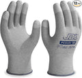 JDL ESD Work Gloves, Anti-Static Gloves for PC Building, 12 pairs, Computer Installation & Repair, High Resistance Carbon Fiber Gloves, Medium