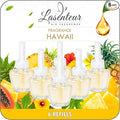 Plug-in Refills Home Plug-in Air Freshener - Hawaiian Scent Refills 6 Count Long-Lasting Fragrance, For Rooms and Bathrooms Wall, Compatible with Air Wick, Compatible with Glade