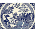 Dish Drying Mat For Kitchen Counter Absorbent Dish Mat Reversible Drainer Drying Kitchen Mat (Oriental Style Chinese Blue Willow, 24X18)