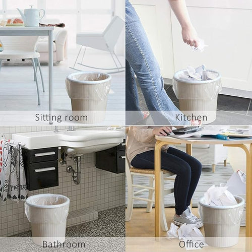 100 Count 4 Gallon Small Biodegradable Trash Bags 20L Leakage-Free Waste Basket Trash Bags Compost Garbage Bag Trash Can Liners for Kitchen, Restaurant, Office, Bedroom, Bathroom