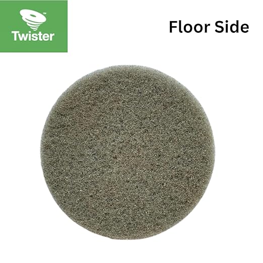 Diversey DD800350 TASKI Twister Intellipad Diamond Coated Floor Machine Cleaning Pad, Made in USA, Burnish to High Super Gloss Finish, Grey/Brown, 15-inch (Pack of 2)