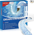 Drain Clog Remover 18 Packs Fast Acting Drain Cleaner Powders for Kitchen Sink Bathroom Shower Bathtub Powerful Pipe Unclogger Clears hair Grease Safe for Pipes