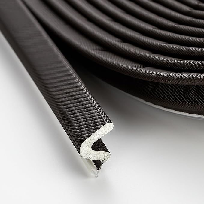 Weather Stripping Door Seal Strip Soundproof Q Foam Weather Stripping for Door Frame, Exterior Door Weather Stripping for Large Gap, Easy to Install（Brown, 21FT