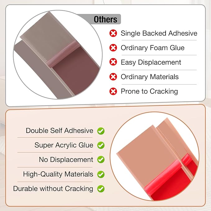 Floor Transition Strip Self Adhesive Vinyl Door Threshold for Doorways Carpet Edging Trim Overlap Edge Reducer for Laminate Floor, Carpet, Tile (Smoked Brown Wood Grain, 1/5" to 2/5", 10Ft)