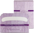 EZbrnd Premium Half-Fold Disposable Toilet Seat Covers, Flushable Paper Cover for Bathtoom, White, 250 sheets x 4 pk