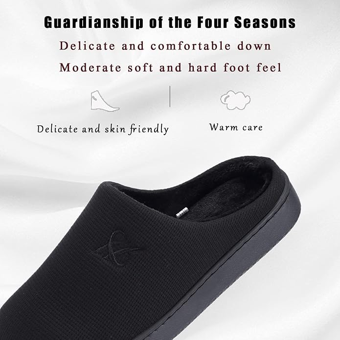 Memory Foam Slippers for Women's and Men's Casual House Shoes