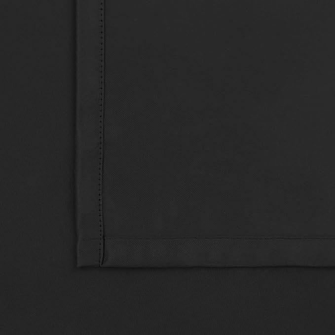 BGment Black Blackout Curtains for Bedroom 52 x 72 Inch Long - Thermal Insulated Drapes Room Darkening Window Treatments for Living Dining Room, 2 Panels