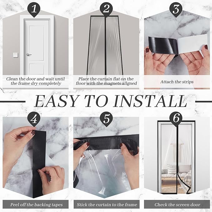 Amylove Zipper 34 x 80 Inch Dust Barrier Door Kit Construction Door Barrier 2.8 x 6.7 ft Reusable Plastic Curtain Cover Containment Standard Doorway Temporary Wall Screen Sheeting for Bathroom Hallway