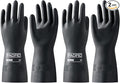 PACIFIC PPE 2 Pairs Chemical Resistant Gloves, Heavy Duty Industrial Rubber Gloves, Resist Acid, Alkali and Oil, 12.6", Medium