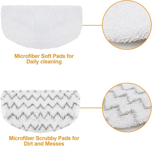 12 Pack Steam Mop Replacement Pads Compatible with Bissell Powerfresh Steam Mop 1940 1806 1544 2075 2685A 2181 2814 Series, Model 1940A 1940W 19405 2075A 2685A 5938, Microfiber Washable, Reusable