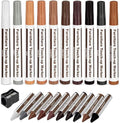 Furniture Repair Kit Wood Markers Wax Sticks, for Stains, Scratches, Wood Floors, Tables, Desks, Carpenters, Bedposts, Touch Ups, and Cover Ups (21)