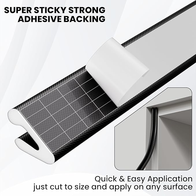 V Shape Foam Weather Stripping Door Frame Seal Strip 33FT Black, Draft Stopper, Insulation Winter, Weatherstripping, Gap Sealing, Soundproofing, Self-Adhesive Used for Exterior Front Door Side
