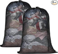 OTraki 2 Pack Large Laundry Bags 24 x 35 inch Mesh Washing Bag with Drawstring Closure Black Dirty Garment Toy Storage Bag Washable Laundry Hamper Replacement Liner for Home Dorm Hotel Beach