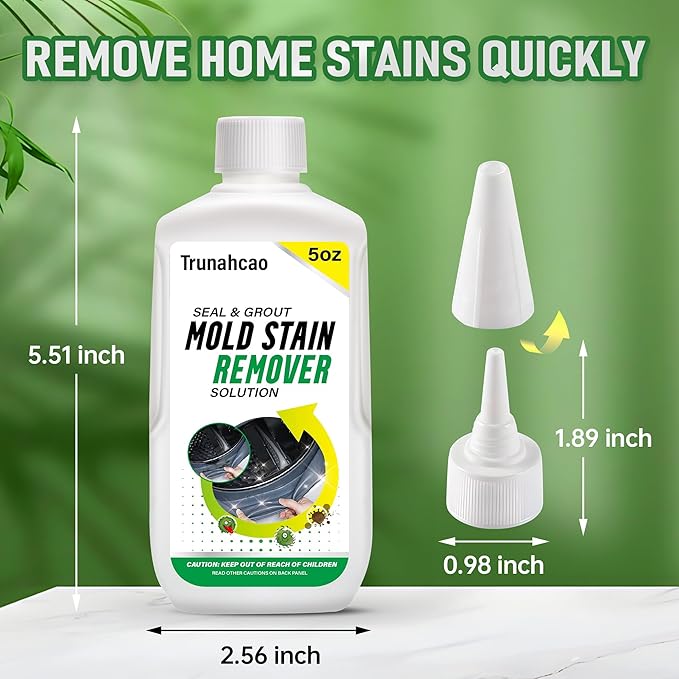 10oz Stain Remover Gel Cleaner, Home Stain Remover Cleaner for Front Loader Washing Machine Black Stain Removal Multi Surface Stain Cleaning Gel for Bathroom Seals, Grout, Shower & Tile,Caulk,Tub
