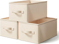 Storage Bins, Fabric Satin Storage Baskets for Shelves, 14.75"L*10.25"W*8.25"H Collapsible Storage Bins with Handles for clothes, Closet Baskets and Bins with Handles, Blush Pink, 3-Pack