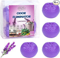4 Pack Baking Soda Deodorizers, Lavender Scent Shoe Deodorizer Balls, Air Freshener for Home, Odor Eliminator for Closets Bathroom Pets, Up to 80 Days