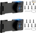 Keyless Cabinet Lock with Combination Code - 3-Digit Password Hasp Latch Lock for Drawers, Bifold Closet Door and Double Sided Door (Black, 4.5 Inch, 2 Pack)