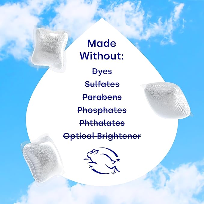 Dropps Laundry Fabric Softener Pods, Crisp Breeze (64 Pods) - Laundry Additive for Softening & Protection - HE Compatible Mineral Based Ingredients Laundry Supplies