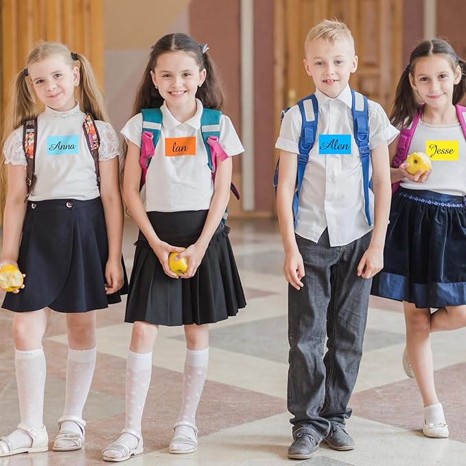 STARLIBOO 3"X5" Rectangle Color Coding Labels, Removable Square Label Inventory Stickers, Permanent Warehouse Moving Box Square Label (250Labels, Lavender Purple)