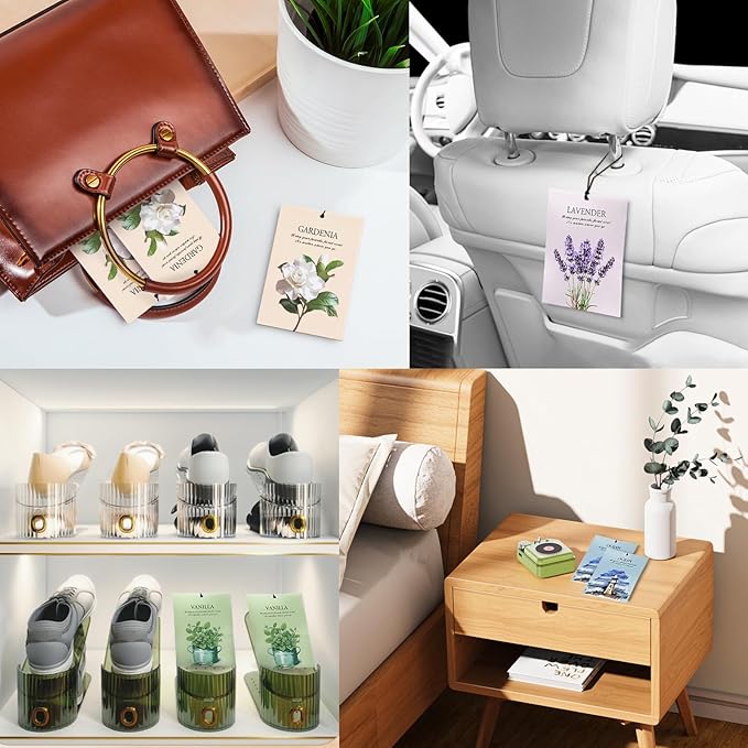 Lavender Scented Sachet Bags - 12 Pack Closet Freshener Odor Eliminator, Long Lasting Home Fragrance for Drawers, Wardrobes & Cars, House Smell Good Products, Air Freshener for Closet