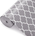 Glotoch 2 Rolls Non Adhesive Shelf Liners for Kitchen Cabinets, Waterproof Drawer Liners for Kitchen, Non Slip Cabinet Liners for Shelves/Dresser/Refrigerator/Bathroom, 17.5" x 30 FT, Gray