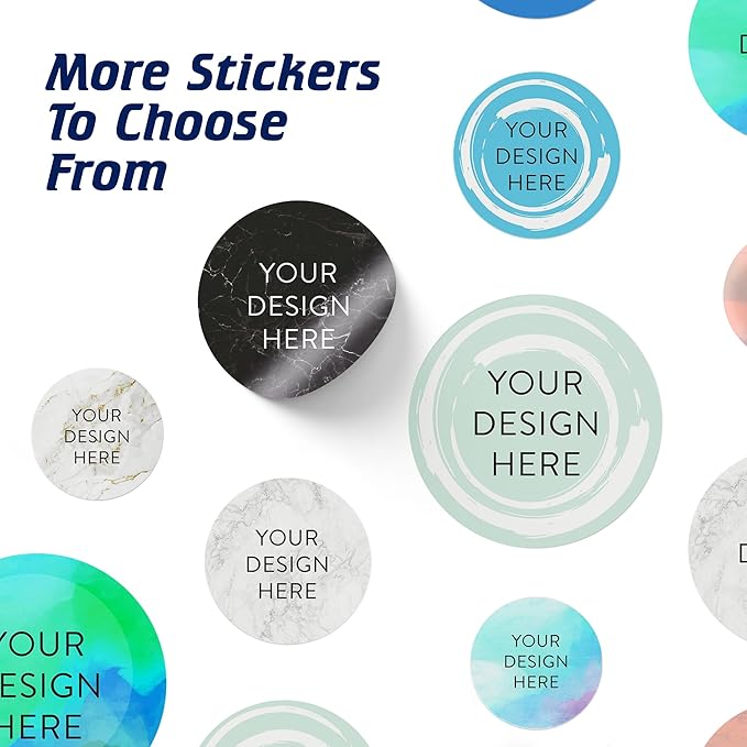 100 Custom Vinyl Stickers - Upload Your own Image, Text, Design, Logo - Personalized Logo Labels for Handmade, Packaging, Bottle, Jars, Candle, Brand Stickers (Mint, 5x5)